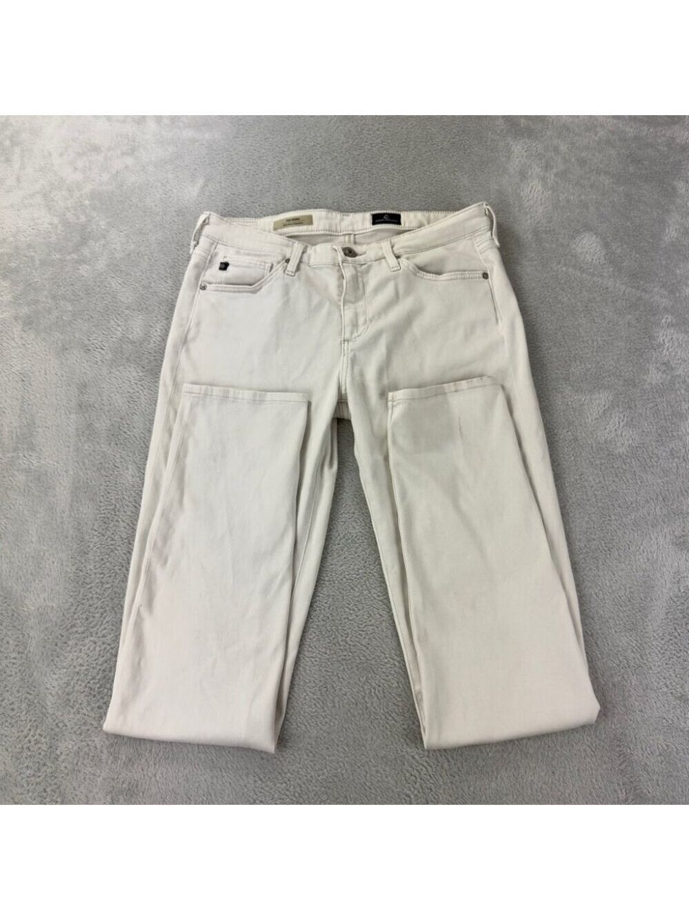 Ag Adriano Goldschmied Skinny Mid Rise Cigarette White Pants Women’s Size 27 US